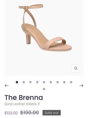 Pashion Footwear The Brenna (sand) 8.5 + 3” stiletto